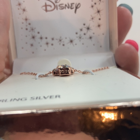 Disney Crystal Sterling Silver Minnie Mouse Matching Necklace & Earrings - Picture 10 of 13